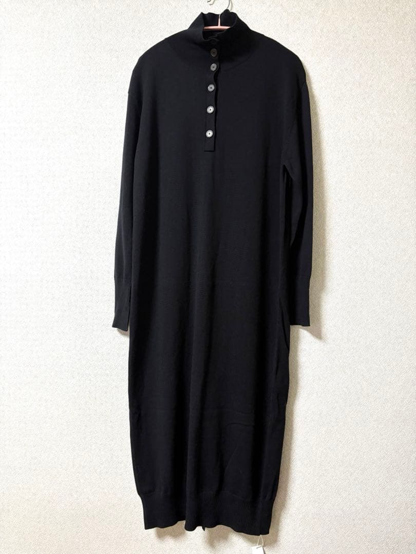 GALLARDAGALANTE タグ付きハイネックロングニットワンピース 黒