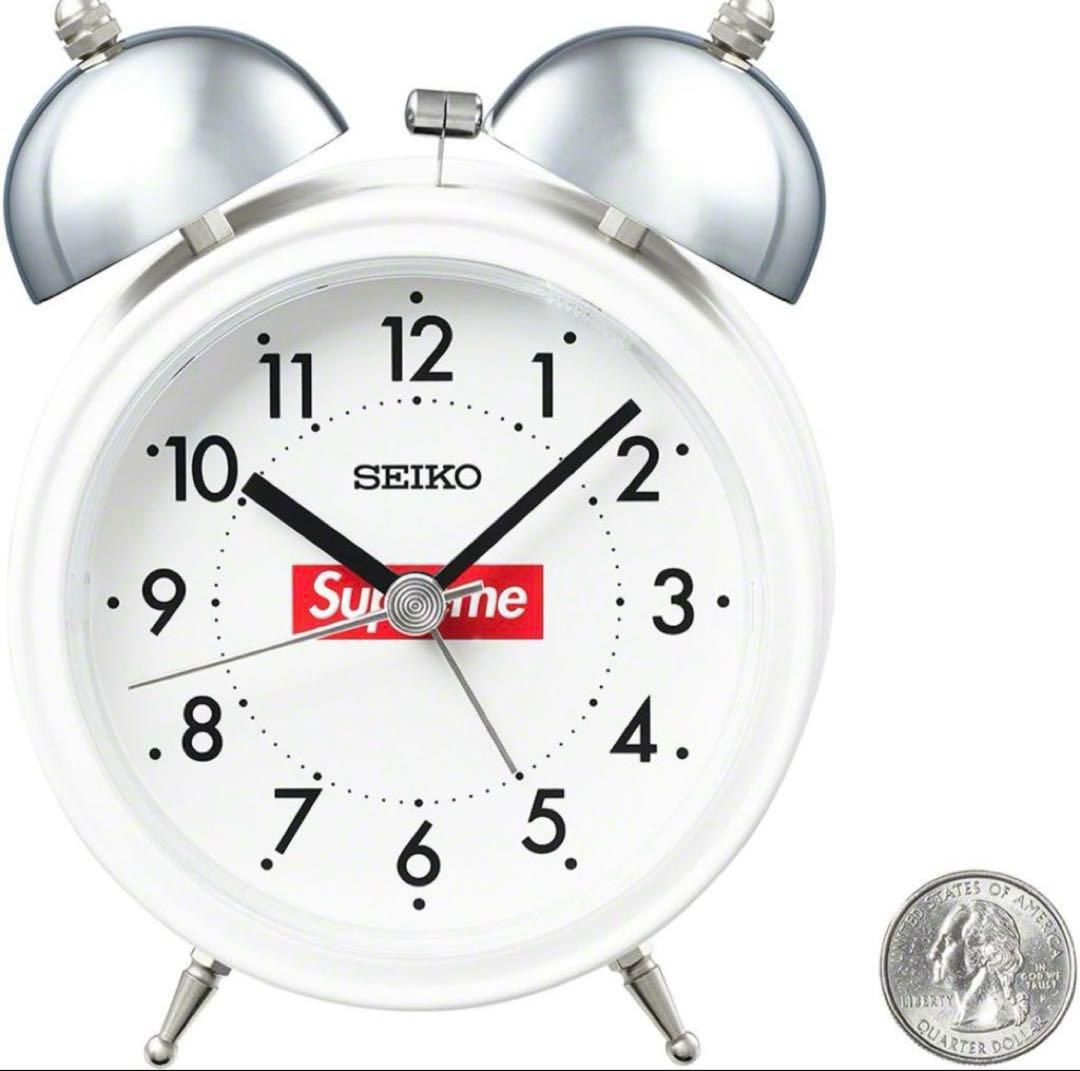 Supreme Seiko Alarm Clock White クロック 時計