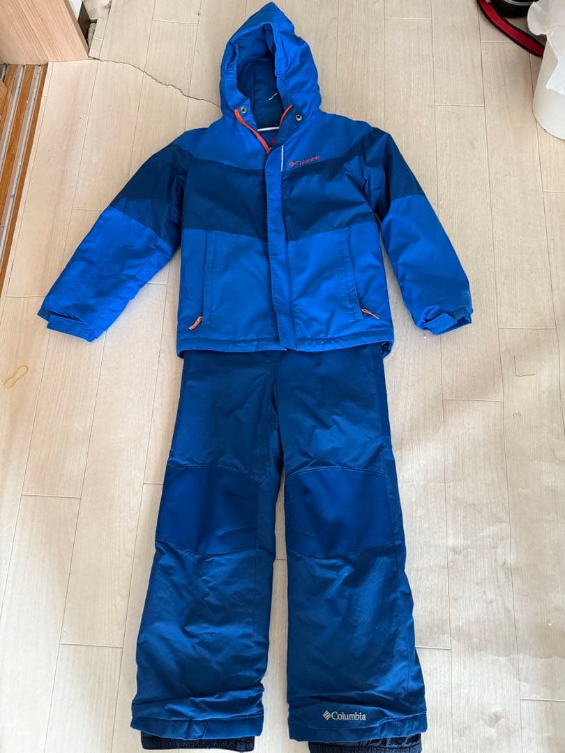もこ★Columbia 子ども用スキーウェア 青