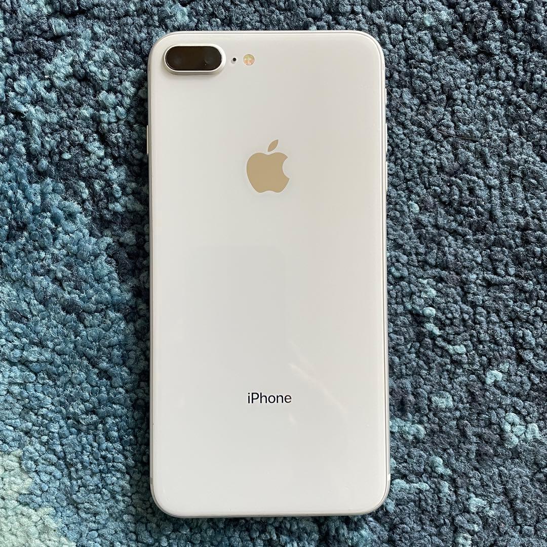 iPhone8プラス64GB ホワイト バッテリー80% ロック解除済 本体のみ