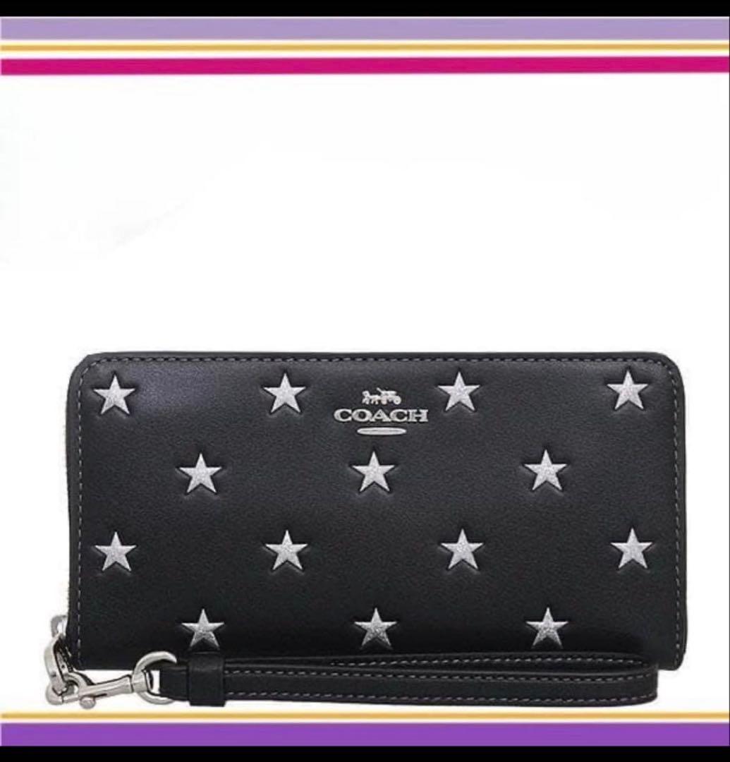 初売りコーチ 長財布 ★COACH★ スムースレザーシルバースターアコーディオン