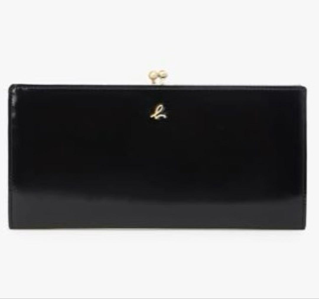 新品　アニエスベー ガラスレザーロングウォレット \